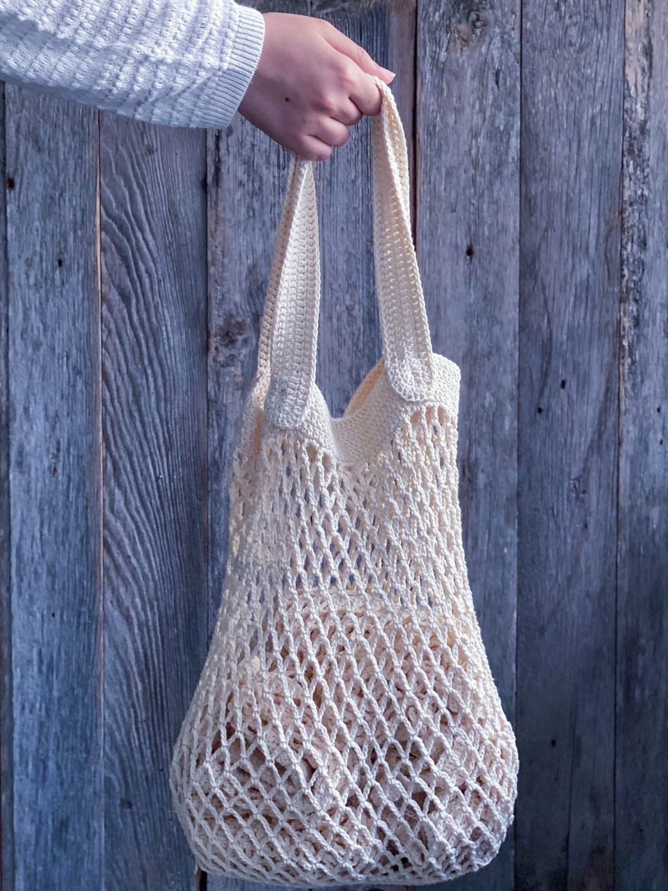 Anne Elinden Geleneksel Pazar'a Özel File Çanta Büyük Boy