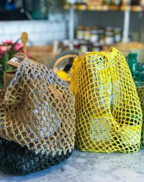 Anne Elinden Geleneksel Pazar'a Özel El işi File Çanta